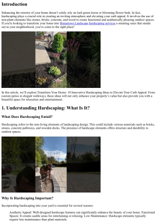 Transform Your Home: 10 Innovative Hardscaping Ideas to Elevate Your Curb Appeal