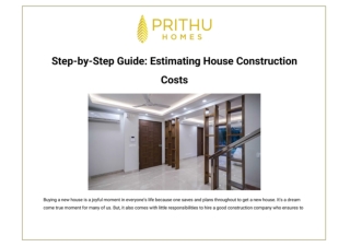 Step-by-Step Guide: Estimating House Construction Costs