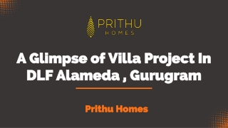 A Glimpse of Villa Project In DLF Alameda , Gurugram
