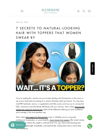 7 Secrets to Natural-Looking Hair with Toppers That Women Swear By