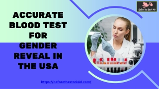 Accurate Blood Test for Gender Reveal in the USA