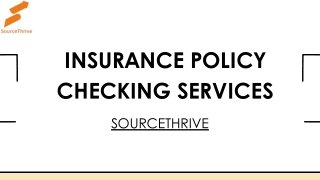 insurance policy checking services