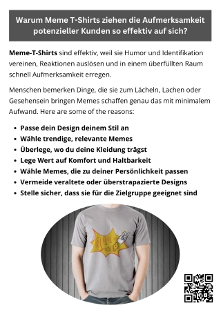 Warum erregen Meme-T-Shirts die Aufmerksamkeit potenzieller Kunden?