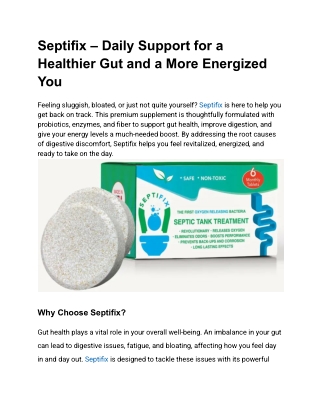 Septifix – Daily Support for a Healthier Gut and a More Energized You - Google Docs