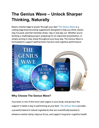 The Genius Wave – Unlock Sharper Thinking, Naturally - Google Docs