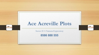 Ace Acreville Plots Near Jewar Airport & F1 Track Yamuna Expressway