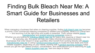 Finding Bulk Bleach Near Me_ A Smart Guide for Businesses and Retailers