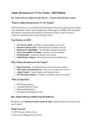 adobe dreamweaver cc for teams 2025 edition