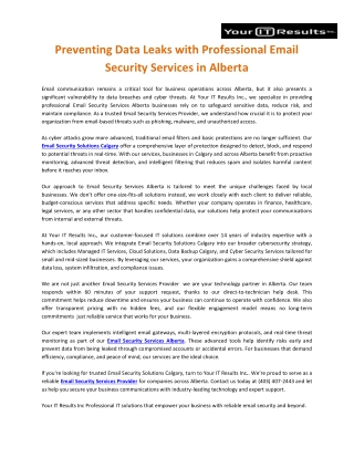 preventing data leaks with professional email