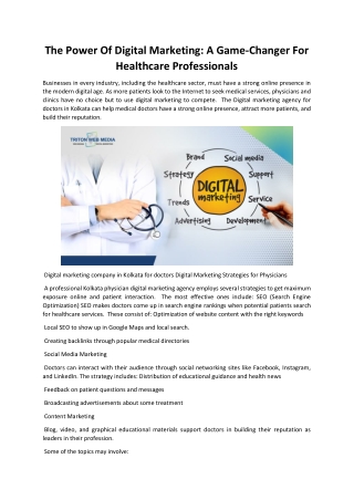 The Power Of Digital Marketing: A Game-Changer For Healthcare Professionals