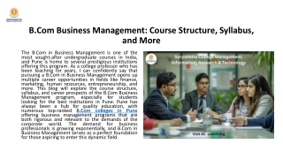 b com business management course structure syllabus and more