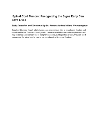 _Spinal Cord Tumors