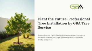 Plant the Future Professional Tree Installation by GBA Tree Service