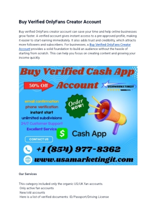 How Do I Buy a Verified OnlyFans Creator Account Without Getting Scammed_