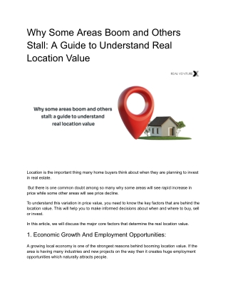 Why Some Areas Boom and Others Stall_ A Guide to Understand Real Location Value