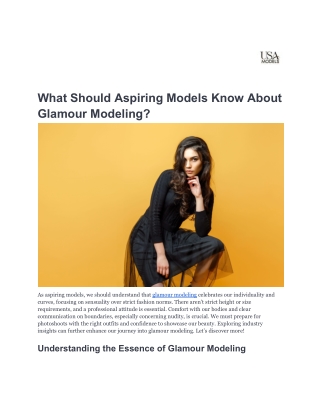 What Should Aspiring Models Know About Glamour Modeling_
