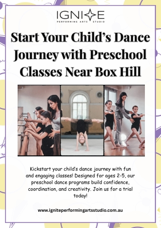 Start Your Child’s Dance Journey with Preschool Classes Near Box Hill