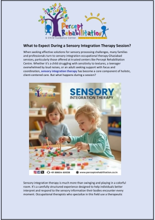 What to Expect During a Sensory Integration Therapy Session