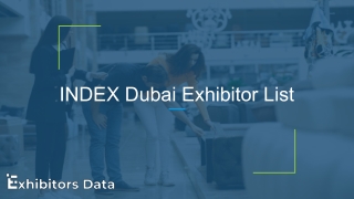 INDEX Dubai Exhibitor List
