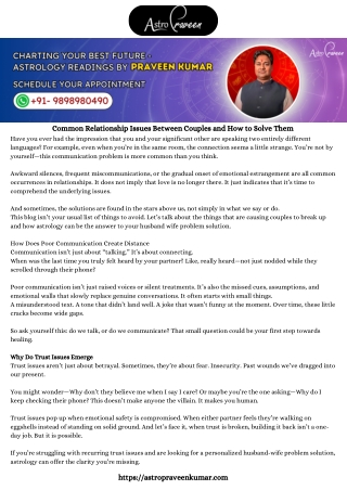 Common Relationship Issues Between Couples and How to Solve Them