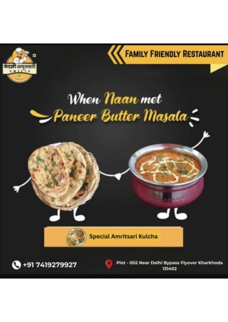 When Naan met Paneer butter masala at Kesari Amritsari  Sweets