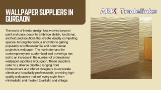 Wallpaper Suppliers in Gurgaon Elevating Interior and Outdoor Aesthetics