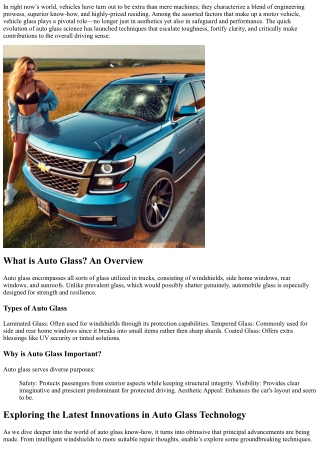 in right now s world vehicles have turn