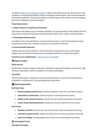 Cardiac Monitoring Devices Market