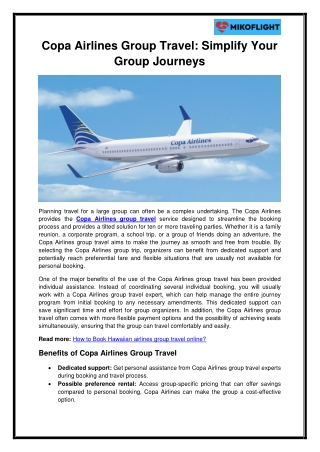 Copa Airlines Group Travel Simplify Your Group Journeys
