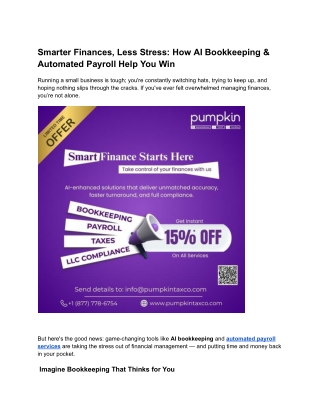 Smarter Finances, Less Stress_ How AI Bookkeeping & Automated Payroll Help You Win