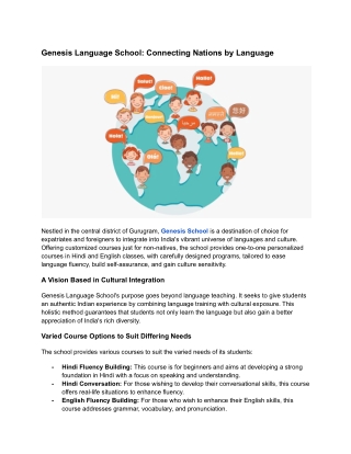 genesis language school connecting nations