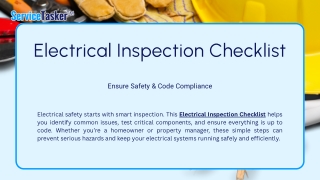 elec tr ical in sp ec t ion checkli st