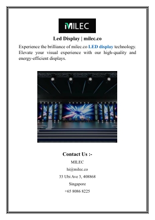 Led Display | milec.co
