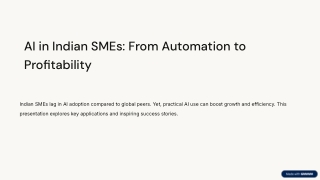 AI in Indian SMEs: From Automation to Profitability