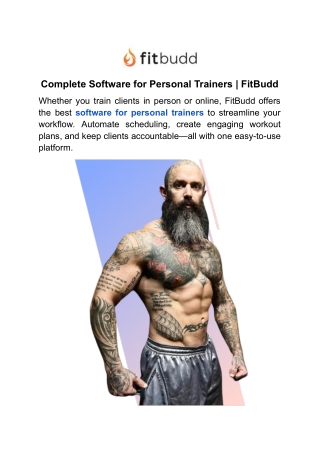 complete software for personal trainers fitbudd