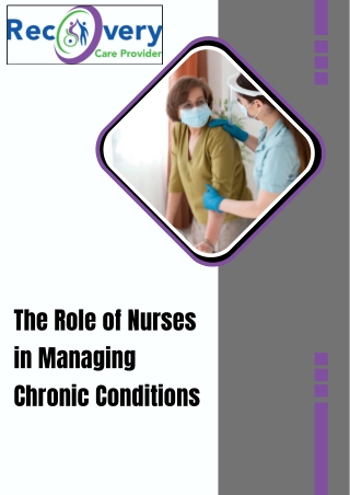 the role of nurses in managing chronic conditions