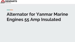 Alternator Fits Yanmar Marine Engines