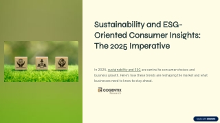 Consumer-Driven Sustainability: Navigating the 2025 Market Landscape