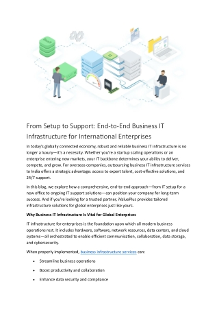 from setup to support end to end business