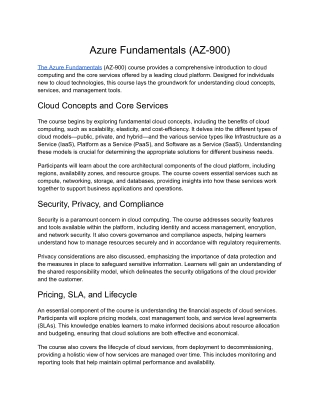 Azure Fundamentals (AZ-900)
