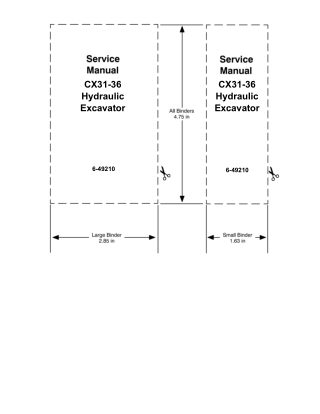 CASE CX36 Hydraulic Excavator Service Repair Manual Instant Download