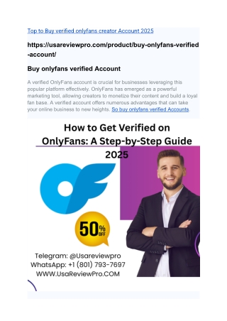 Top to Buy verified onlyfans creator Account 2025