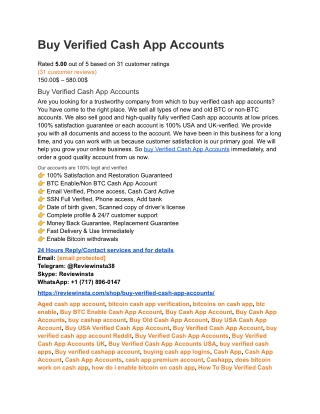 Buy Verified Cash App Accounts and Avoid ID Verification Hassles