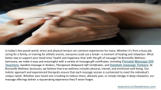 Prenatal Massage Gift Vouchers