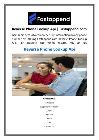 reverse phone lookup api fastappend com