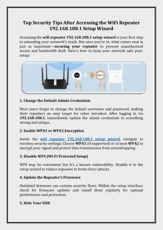 top security tips after accessing the wifi