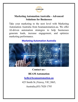 Marketing Automation Australia – Advanced Solutions for Businesses
