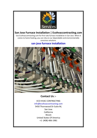 San Jose Furnace Installation Ecohvaccontracting.com