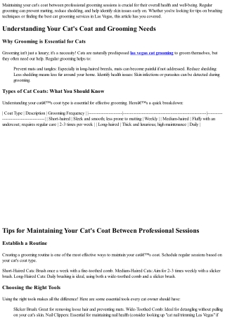 maintaining your cat s coat between professional