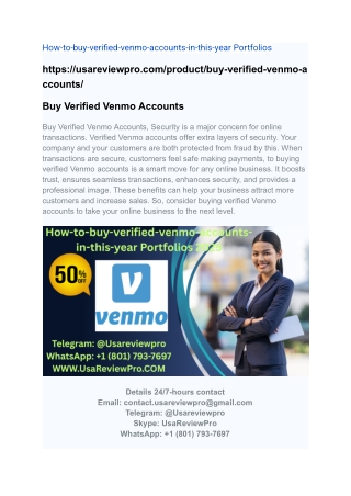 How-to-buy-verified-venmo-accounts-in-this-year Portfolios